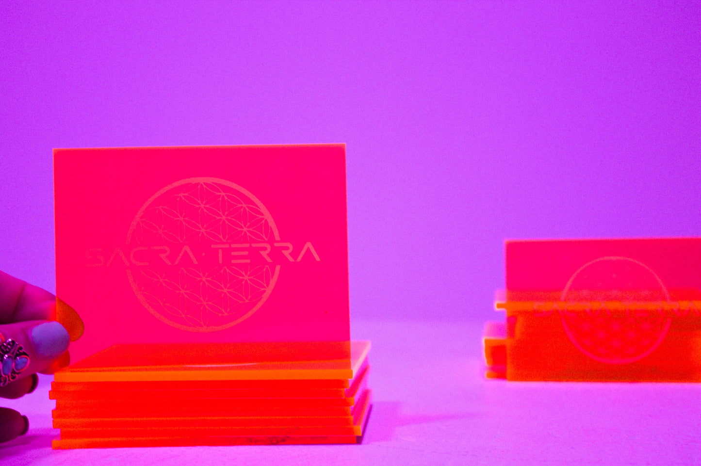 Neon Orange Party Plates